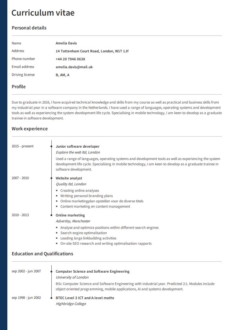 20 Professional Resume Examples - Cv Example Oxford 11355d 