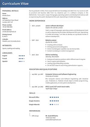 Free Example resume