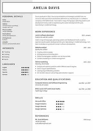 Cv Examples Use Our Templates To Professionally Format Your Cv