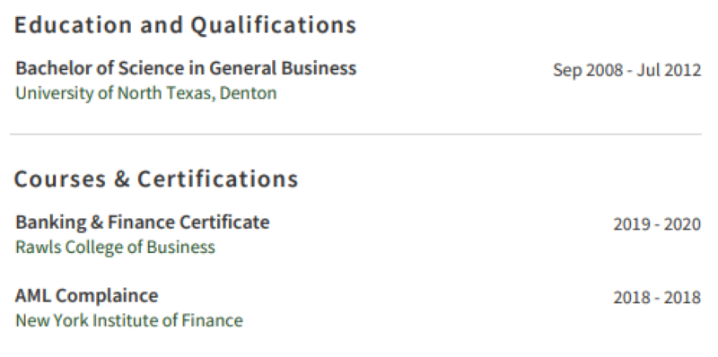 Education & Courses Example