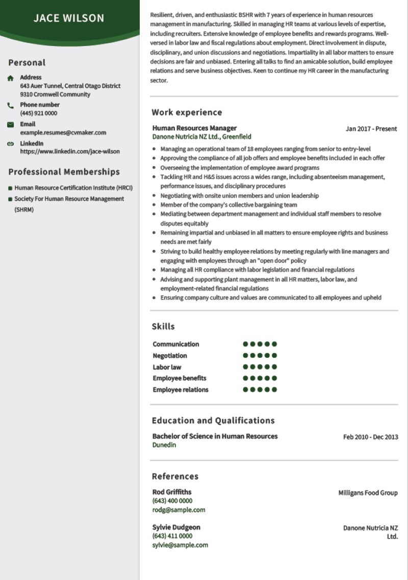 HR Manager Resume Sample Job Description - Hr Manager Resume Example 