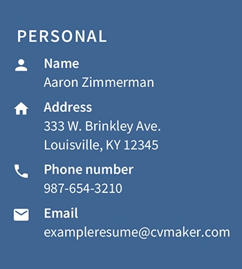 It Resume Contact Information Example