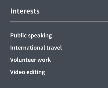 Interests On Resume 2