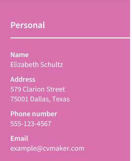 Office Manager Resume Contact Information Example