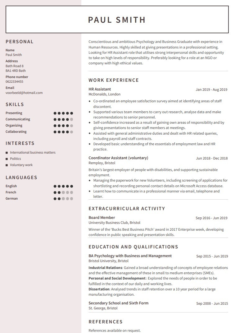 Paul Smith Resume