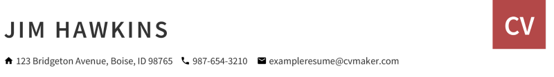Personal Information Example