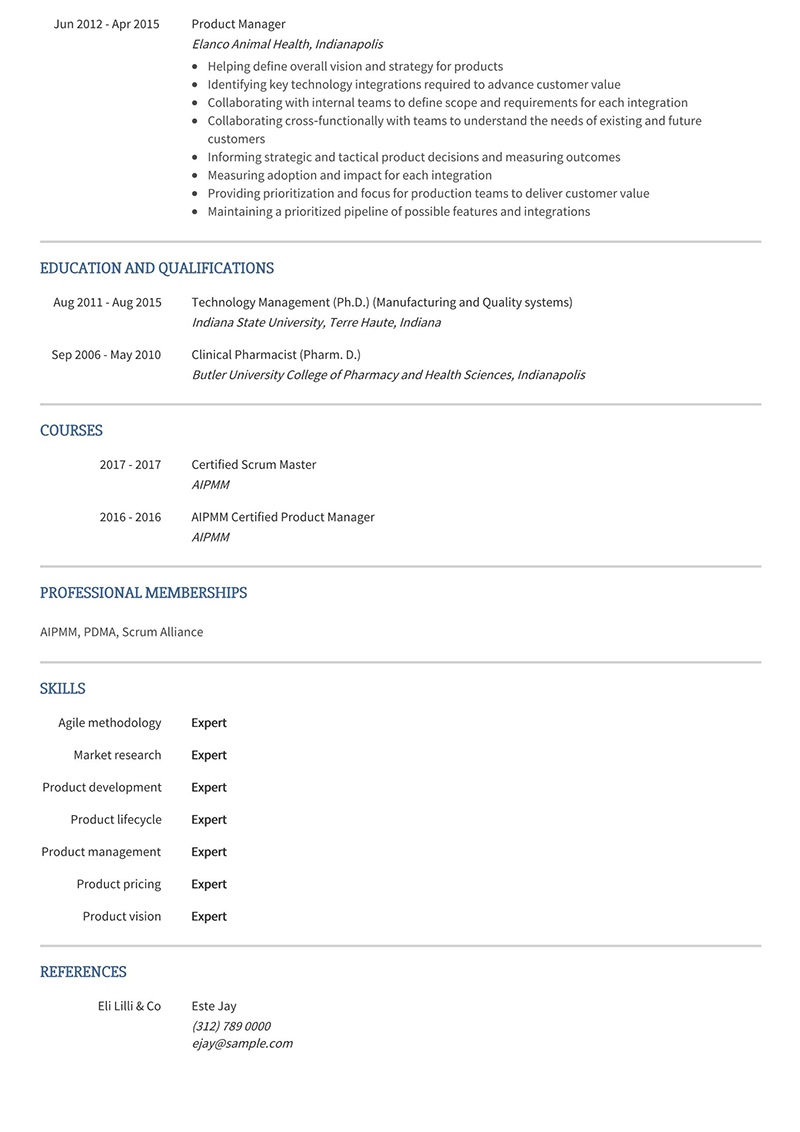 Product Manager Resume Seth Lowe Page 2