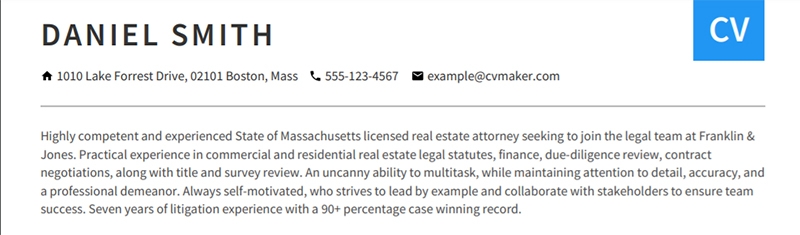 Real Estate Attorney Resume Professional Summary