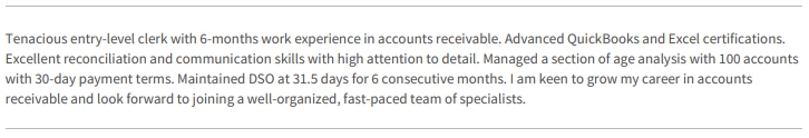 Resume Objective For A Resume For Account Receivable With No Experience