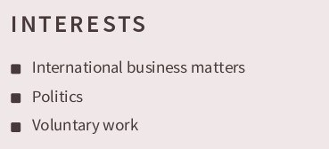 HR student CV interests