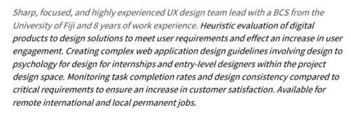 UI UX Designer Resume