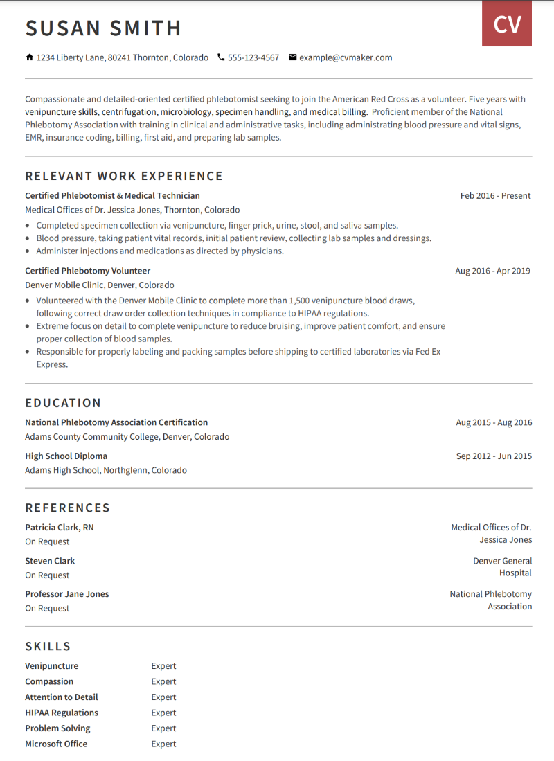 volunteer resume example resume